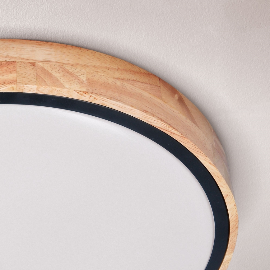 Brilagi - dimeriuojamas LED lubinis šviestuvas GLORIA LED/48W/230V 3000-6500K ąžuolas skersmuo 40 cm + nuotolinis valdymas