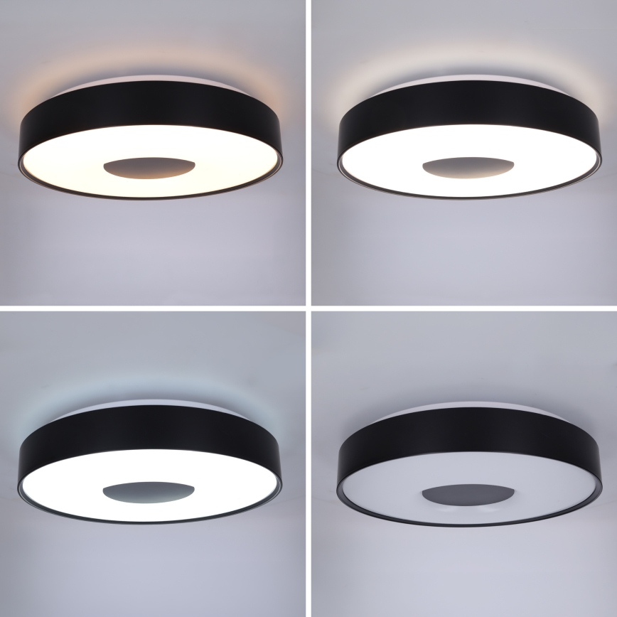 Brilagi - reguliuojamas LED lubinis šviestuvas JAMIS LED/48W/230V 3000-6500K skersmuo 39 cm juodas + nuotolinis valdymas