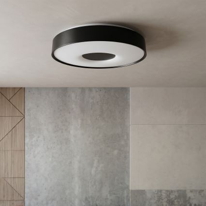 Brilagi - reguliuojamas LED lubinis šviestuvas JAMIS LED/48W/230V 3000-6500K skersmuo 39 cm juodas + nuotolinis valdymas