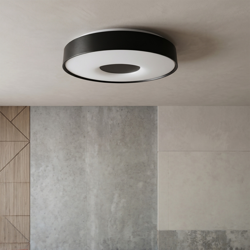 Brilagi - reguliuojamas LED lubinis šviestuvas JAMIS LED/48W/230V 3000-6500K skersmuo 39 cm juodas + nuotolinis valdymas