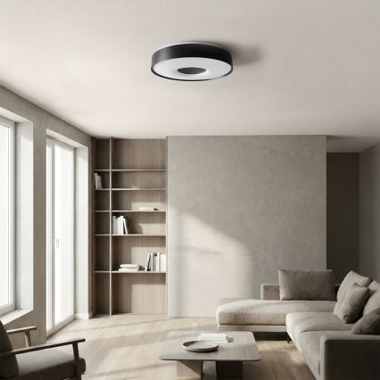 Brilagi - reguliuojamas LED lubinis šviestuvas JAMIS LED/48W/230V 3000-6500K skersmuo 39 cm juodas + nuotolinis valdymas