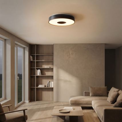 Brilagi - reguliuojamas LED lubinis šviestuvas JAMIS LED/48W/230V 3000-6500K skersmuo 39 cm juodas + nuotolinis valdymas