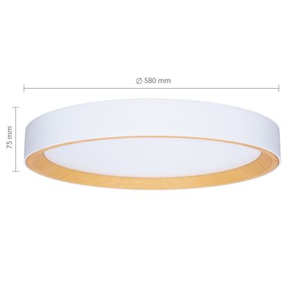 Brilagi - reguliuojamas LED lubų šviestuvas LARIOS LED/72W/230V 3000-6500K baltas Ø 59 cm + nuotolinis valdymas