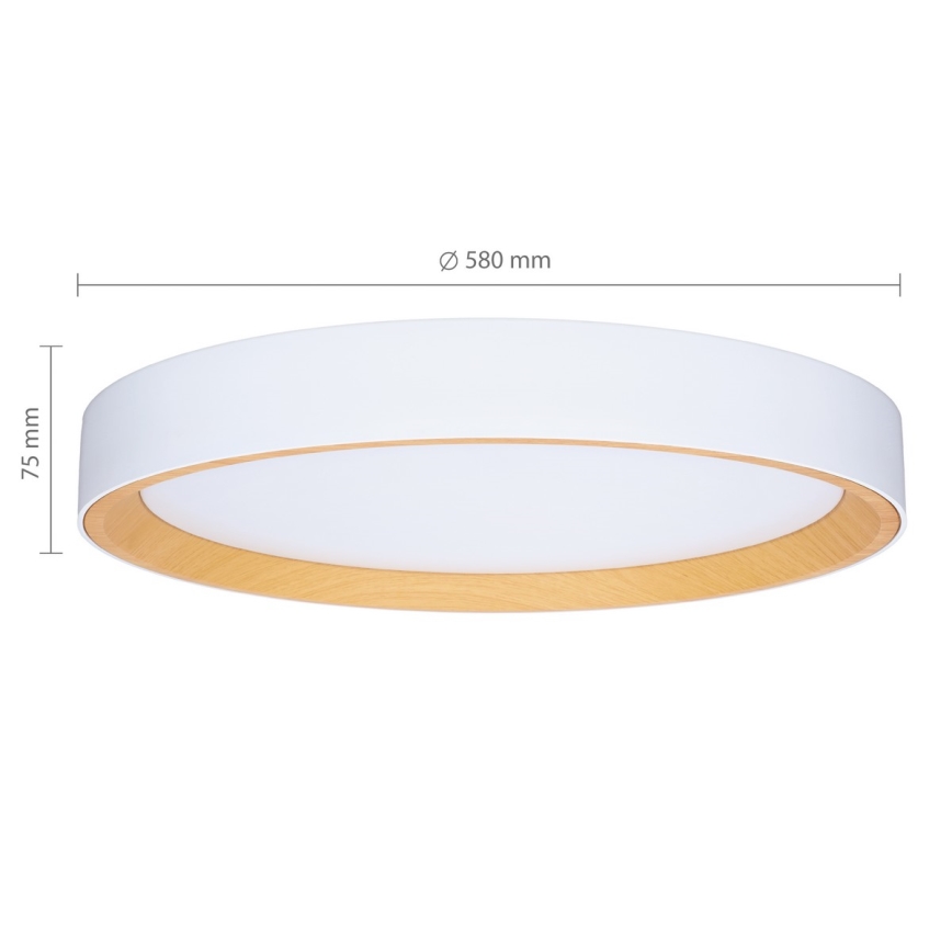 Brilagi - reguliuojamas LED lubų šviestuvas LARIOS LED/72W/230V 3000-6500K baltas Ø 59 cm + nuotolinis valdymas