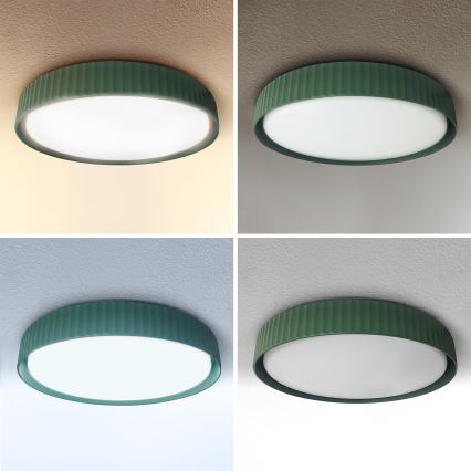 Brilagi - LED dimeriuojamas lubinis šviestuvas LUCIA LED/48W/230V 3000-6500K skersmuo 41 cm žalia + su nuotoliniu pultu