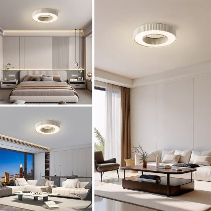 Brilagi - LED dimuojamas lubinis šviestuvas LUMIX LED/48W/230V 3000-6000K smėlio spalvos, skersmuo 50 cm + nuotolinis valdymas