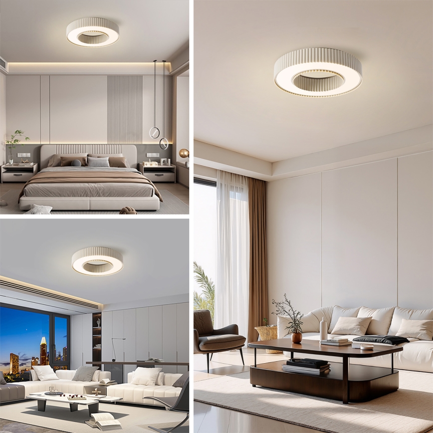 Brilagi - LED dimuojamas lubinis šviestuvas LUMIX LED/48W/230V 3000-6000K smėlio spalvos, skersmuo 50 cm + nuotolinis valdymas