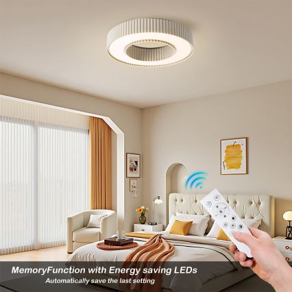 Brilagi - LED dimuojamas lubinis šviestuvas LUMIX LED/48W/230V 3000-6000K smėlio spalvos, skersmuo 50 cm + nuotolinis valdymas