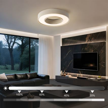 Brilagi - LED dimuojamas lubinis šviestuvas LUMIX LED/48W/230V 3000-6000K smėlio spalvos, skersmuo 50 cm + nuotolinis valdymas
