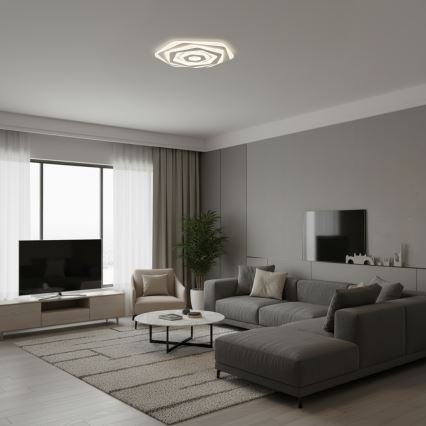 Brilagi - pritemdomas LED lubinis šviestuvas MODERN LED/85W/230V 3000-6000K skersmuo 53 cm + nuotolinis valdymas