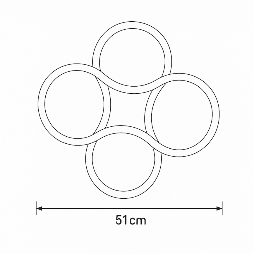 Brilagi - LED reguliuojamo ryškumo lubinis šviestuvas ORELLI LED/53W/230V Ø 51 cm 3000-6000K + su nuotoliniu pulteliu