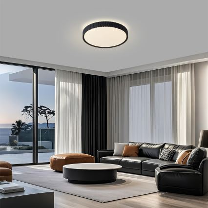 Brilagi - dimeriuojamas LED lubų šviestuvas ORINO LED/54W/230V 3000-6000K juoda skersm. 43 cm + su nuotoliniu pulteliu