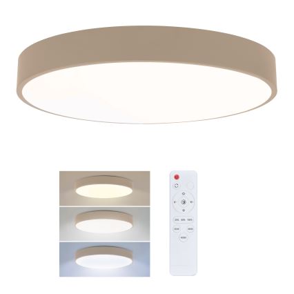 Brilagi - Dimeriuojamas LED lubinis šviestuvas POOL LED/36W/230V 3000-6000K, skersmuo 30 cm, smėlio spalvos + su nuotoliniu pulteliu