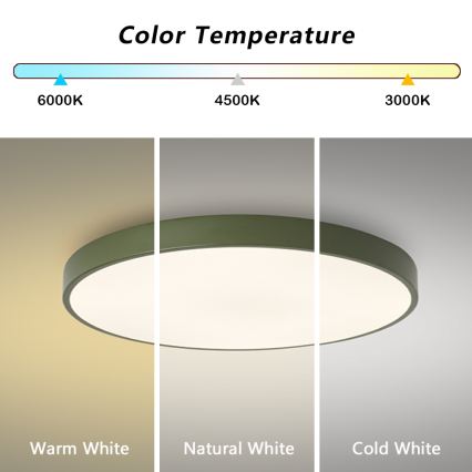 Brilagi - LED Dimeriuojamas lubinis šviestuvas POOL LED/60W/230V 3000-6000K skersmuo 60 cm žalias + su nuotoliniu valdymu