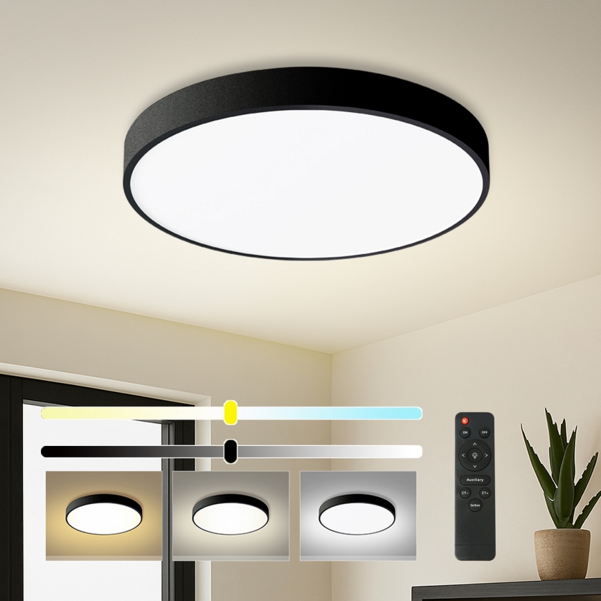 Brilagi - Reguliuojamas LED lubinis šviestuvas POOL LED/60W/230V 3000-6000K Ø 60 cm juodas + nuotolinis valdymas
