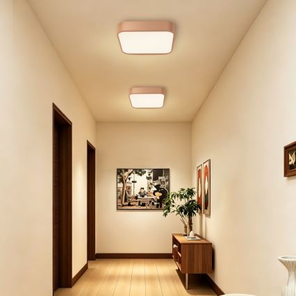 BRILAGI - Dimeriuojamas LED lubinis šviestuvas POOL SQUARE LED/36W/230V 3000-6000K 40x40 cm bronzinis + su nuotoliniu pulteliu