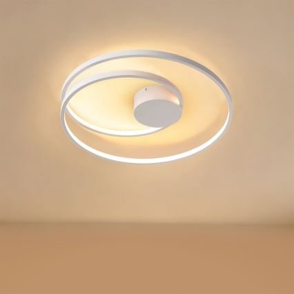 Brilagi - Dimeriuojamas LED lubų šviestuvas TWISTER LED/48W/230V 3000-6000K skersmuo 50 cm baltas + nuotolinis pultas