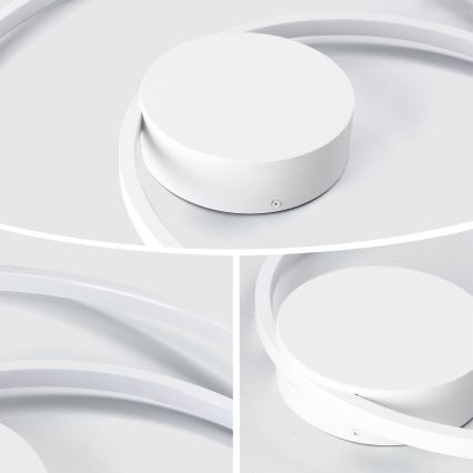 Brilagi - Dimeriuojamas LED lubų šviestuvas TWISTER LED/48W/230V 3000-6000K skersmuo 50 cm baltas + nuotolinis pultas