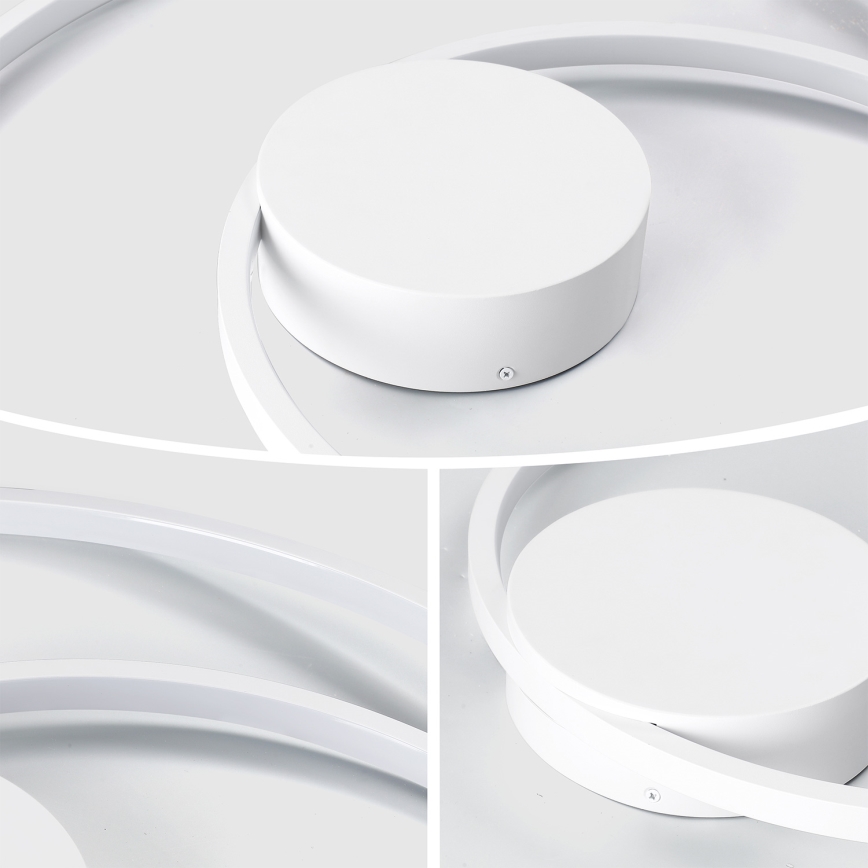 Brilagi - Dimeriuojamas LED lubų šviestuvas TWISTER LED/48W/230V 3000-6000K skersmuo 50 cm baltas + nuotolinis pultas