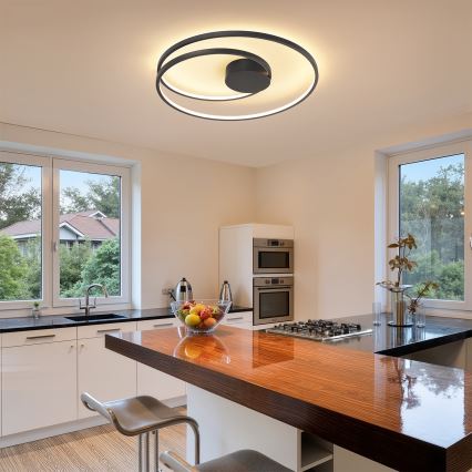 Brilagi - dimeriuojamas LED lubų šviestuvas TWISTER LED/75W/230V 3000-6000K skersmuo 70 cm juodas + su nuotoliniu pulteliu