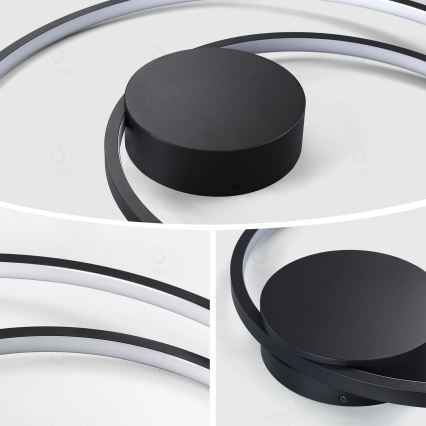 Brilagi - dimeriuojamas LED lubų šviestuvas TWISTER LED/75W/230V 3000-6000K skersmuo 70 cm juodas + su nuotoliniu pulteliu