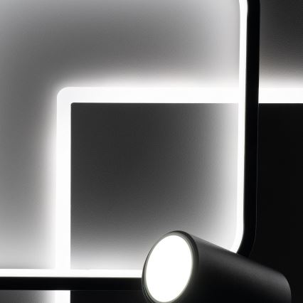 BRILAGI - Reguliuojamas LED lubinis šviestuvas UNITY LED/75W/230V + 1xGU10/3W 3000-6000K 50x50 cm balta/juoda + su nuotoliniu pulteliu