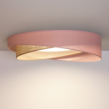 BRILAGI - reguliuojamas LED lubinis šviestuvas VELVET TWIST LED/36W/230V 3000-6000K skersmuo 65 cm Wi-Fi Tuya Beacon rožinė/smėlinė + nuotolinio valdymo pultas