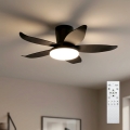 Brilagi - reguliuojamas LED lubinis ventiliatorius LED/32W/230V 3000-6500K skersmuo 95 cm juodas + nuotolinis valdymas