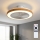 Brilagi - reguliuojamas LED lubinis ventiliatorius LED/38W/230V 3000-6500K Ø 50 cm balta/ruda + nuotolinio valdymo pultas