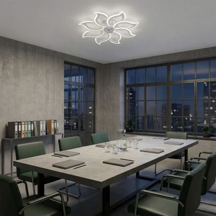 Brilagi - LED lubinis ventiliatorius su reguliuojamu apšvietimu LED/44W/230V 3000-6500K skersmuo 90 cm balta + nuotolinis valdymas