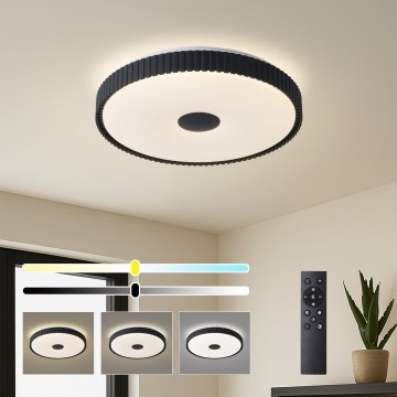 Brilagi - Reguliuojamas LED lubų šviestuvas CORVO LED/72W/230V 3000-6000K, juodas, skersmuo 50 cm + nuotolinis pultas