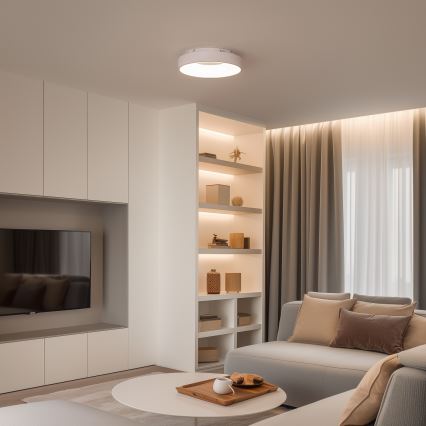 Brilagi - LED pritemdomas lubų šviestuvas FALCON II LED/67W/230V 3000-6500K, skersmuo 40 cm, baltas + nuotolinis valdymas