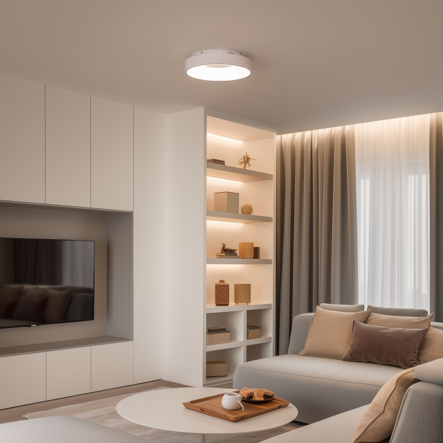 Brilagi - LED pritemdomas lubų šviestuvas FALCON II LED/67W/230V 3000-6500K, skersmuo 40 cm, baltas + nuotolinis valdymas