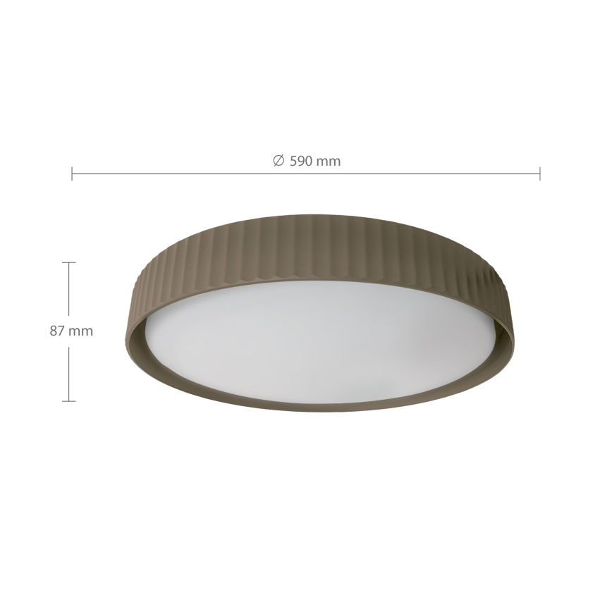 Brilagi - dimeriuojamas LED lubų šviestuvas LUCIA LED/60W/230V 3000-6500K skersmuo 59 cm taupe + nuotolinis valdymas