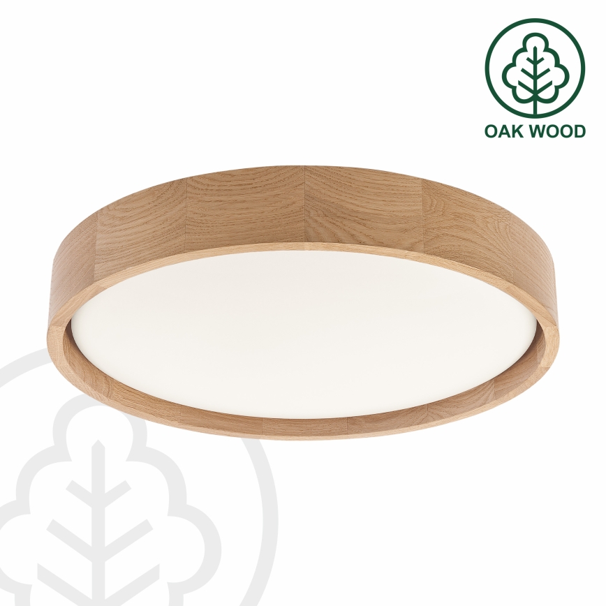 Brilagi - Dimeriuojamas LED lubų šviestuvas MANAROLA SMART LED/24W/230V 3000-6000K Wi-Fi Tuya Beacon skersmuo 41 cm ąžuolas + nuotolinis valdymas
