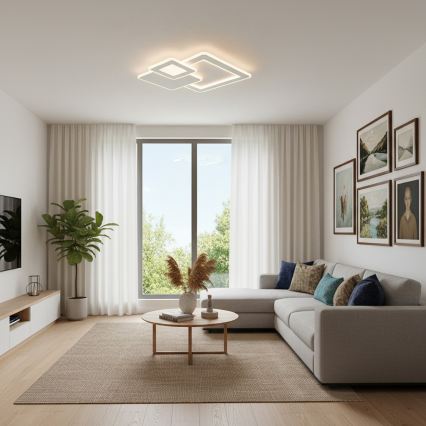 Brilagi - Reguliuojamas LED lubinis šviestuvas MODERN LED/93W/230V 3000-6000K 48,5x48,5 cm + su nuotoliniu pulteliu