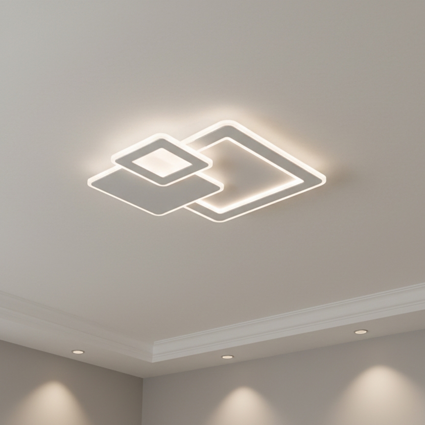 Brilagi - Reguliuojamas LED lubinis šviestuvas MODERN LED/93W/230V 3000-6000K 48,5x48,5 cm + su nuotoliniu pulteliu