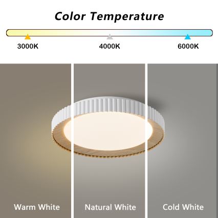 Brilagi - NEXO dimeriuojamas LED lubų šviestuvas LED/48W/230V 3000-6000K balta, skersmuo 43 cm + nuotolinis valdymas