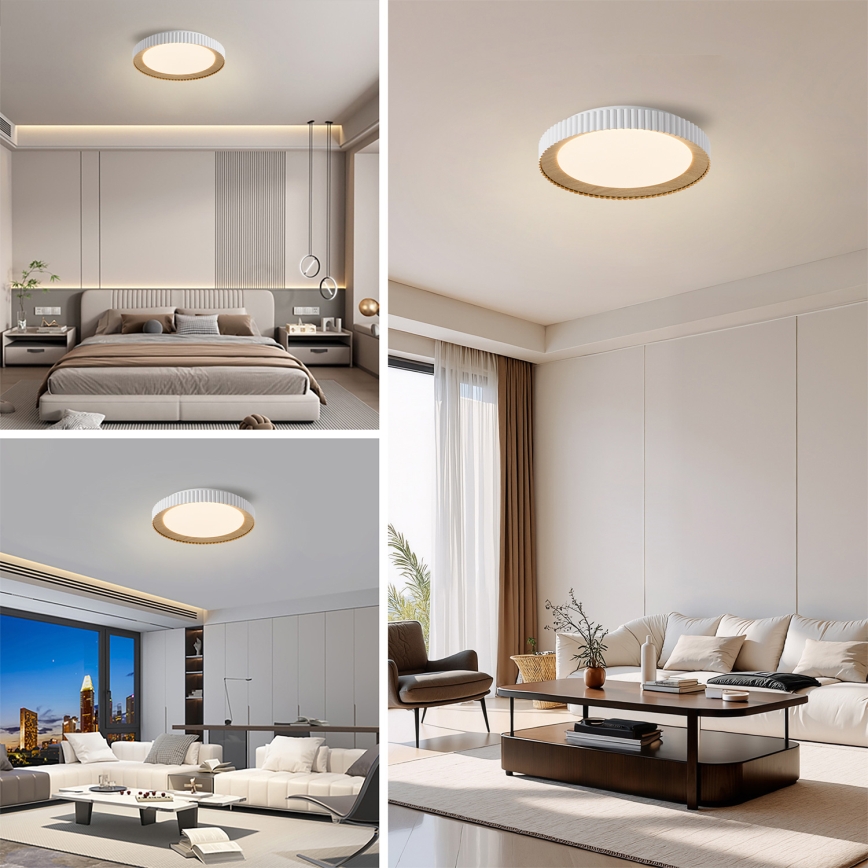 Brilagi - NEXO dimeriuojamas LED lubų šviestuvas LED/48W/230V 3000-6000K balta, skersmuo 43 cm + nuotolinis valdymas