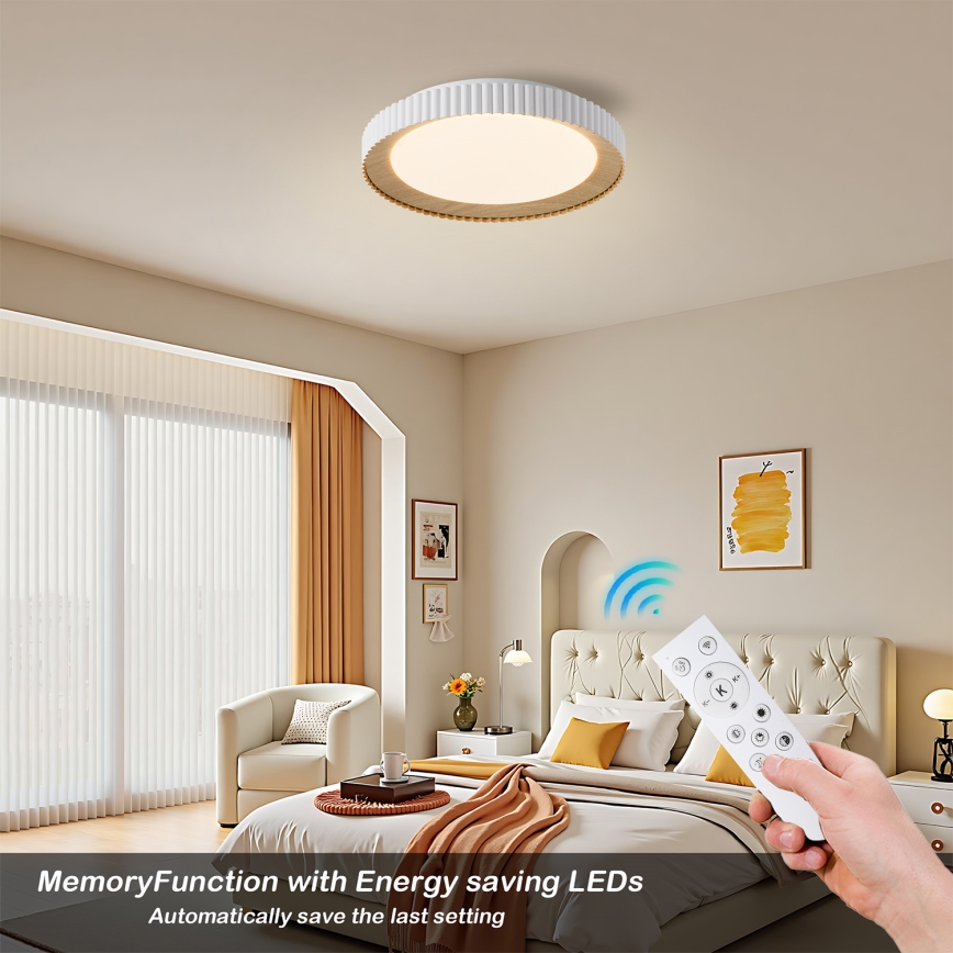 Brilagi - NEXO dimeriuojamas LED lubų šviestuvas LED/48W/230V 3000-6000K balta, skersmuo 43 cm + nuotolinis valdymas