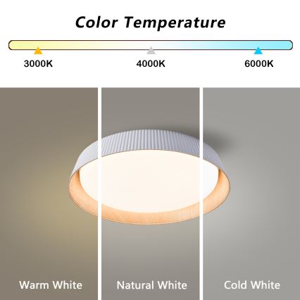 Brilagi - Dimeriuojamas ORINO LED lubų šviestuvas LED/54W/230V 3000-6000K, baltas, Ø 43 cm + nuotolinis pultas