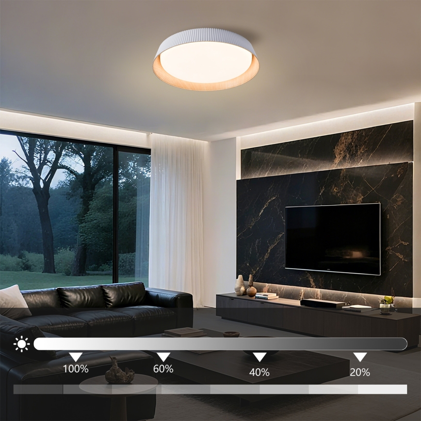 Brilagi - Dimeriuojamas ORINO LED lubų šviestuvas LED/54W/230V 3000-6000K, baltas, Ø 43 cm + nuotolinis pultas