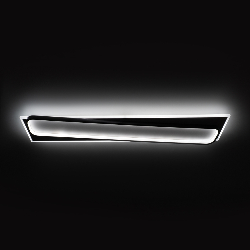 BRILAGI - dimeriuojamas LED lubinis šviestuvas OUTLINE LED/90W/230V 3000-6000K 18x100 cm balta/juoda + nuotolinio valdymo pultas