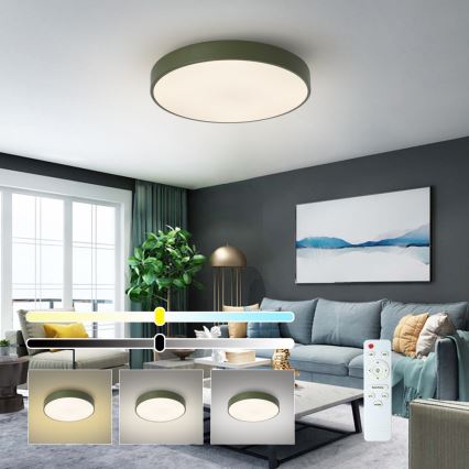 Brilagi - dimeriuojamas lubinis LED šviestuvas POOL LED/60W/230V 3000-6000K Ø 50 cm žalias + nuotolinis valdymas