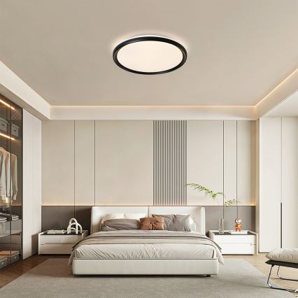 Brilagi - reguliuojamas LED lubų šviestuvas RIVO LED/72W/230V 3000-6000K juodas, skersmuo 50 cm + nuotolinis valdymas
