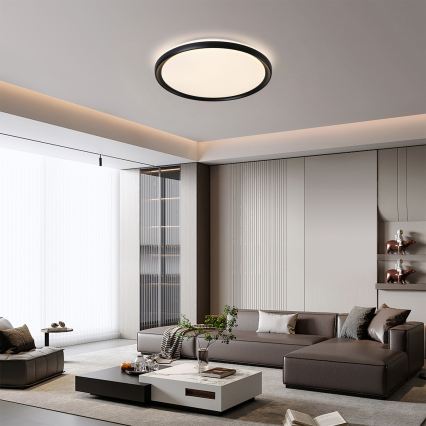 Brilagi - reguliuojamas LED lubų šviestuvas RIVO LED/72W/230V 3000-6000K juodas, skersmuo 50 cm + nuotolinis valdymas