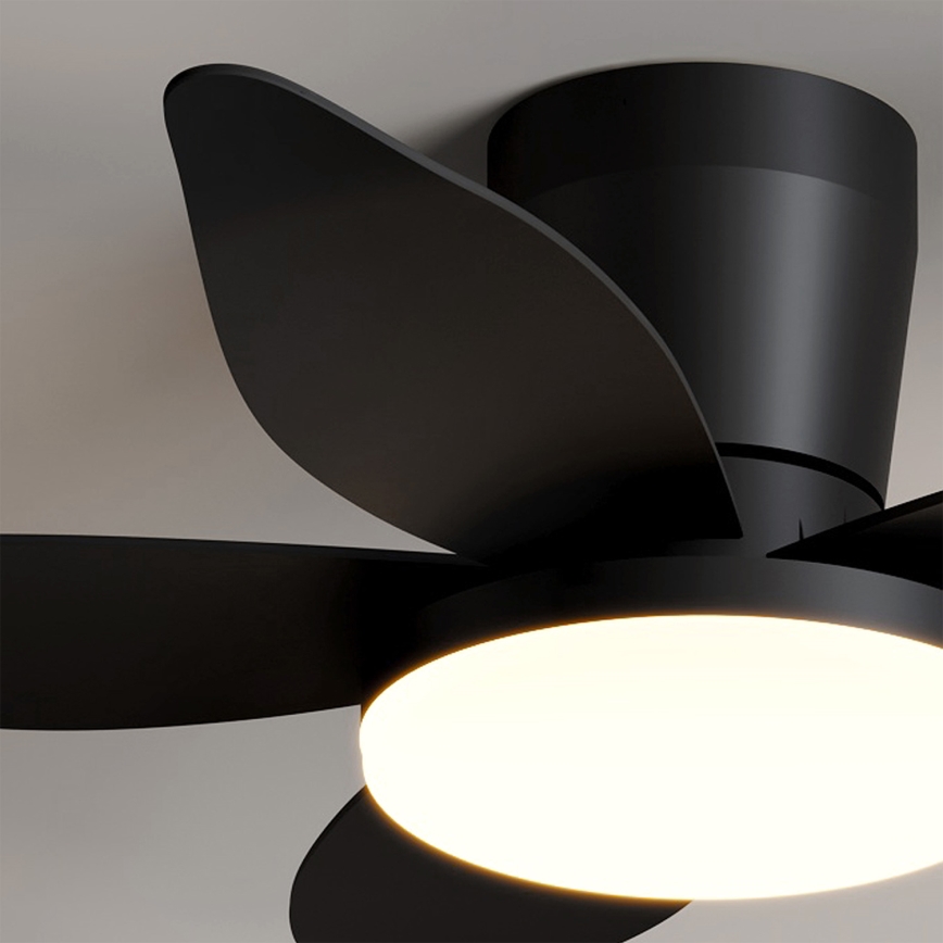 Brilagi - reguliuojamas LED lubinis ventiliatorius LED/32W/230V 3000-6500K skersmuo 95 cm juodas + nuotolinis valdymas