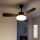 Brilagi - reguliuojamas LED lubų ventiliatorius LED/34W/230V 3000-6500K skersmuo 106 cm juoda/ruda + nuotolinio valdymo pultas