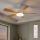 Brilagi - reguliuojamas LED lubų ventiliatorius LED/34W/230V 3000-6500K Ø132 cm balta/ruda + nuotolinis valdymas