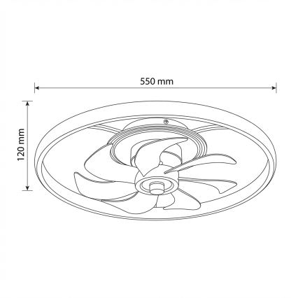 Brilagi - lubų ventiliatorius su reguliuojamu LED apšvietimu LED/66W/230V 3000-6500K skersmuo 55 cm balta/auksinė + nuotolinis valdymas